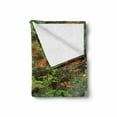 thumbnail image 2 of Waterfall Soft Flannel Fleece Blanket, Wild Small Cascade Pouring over Steep Stones Peaceful Fall Autumn Motion Scene, Cozy Plush for Indoor and Outdoor Use, 50" x 70", Orange Brown, by Ambesonne, 2 of 6