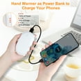 thumbnail image 6 of 5000mAh Hand Warmers Rechargeable,Portable Pocket Hand Warmer USB Electric Hand Heater Power Bank Reusable Hand Warmer Heater Double-Sided Hot Handwarmer Best Winter Gift for Warm Men Women Outdoor, 6 of 6
