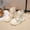 White, variant on Girls Ankle Boots Mesh Lace Up Back Zipper Booties Kids Summer Hollow Out Breathable Soft Sole Boots White 3 Big Kids