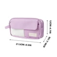 thumbnail image 3 of Rollback,Large-capacity Pencil Case For High School Students Stationery Bag For Students Small Red Same Style Senior Preppy Style Zipper,Items Under 5 Dollars, 3 of 4