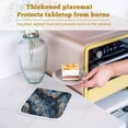 thumbnail image 6 of Navy Blue Marble Pot Holders for Kitchen Heatproof Potholder, 5 Pack Modern Art Contemporary Yellow Hot Pads Multipurpose Oven Pads Cloth Potholders Trivet for Cooking Baking, 6 of 8