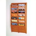 thumbnail image 1 of Wooden Mallet 14 Pocket Medium Oak wall Mount Magazine Rack, 1 of 1