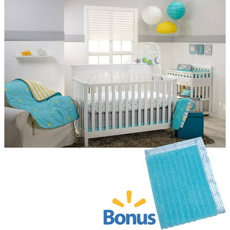 - Little Bedding by NoJo Twinkle Twinkle 3-Piece Crib Bedding Set with Value Blanket