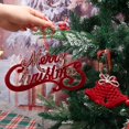 thumbnail image 4 of 10/1 piezas de guirnalda colgante de peluche rojo navideño con copos de nieve para árbol de Navidad, adornos colgantes para fiesta de Navidad, decoración del hogar, regalos de Año Nuevo, 4 of 5