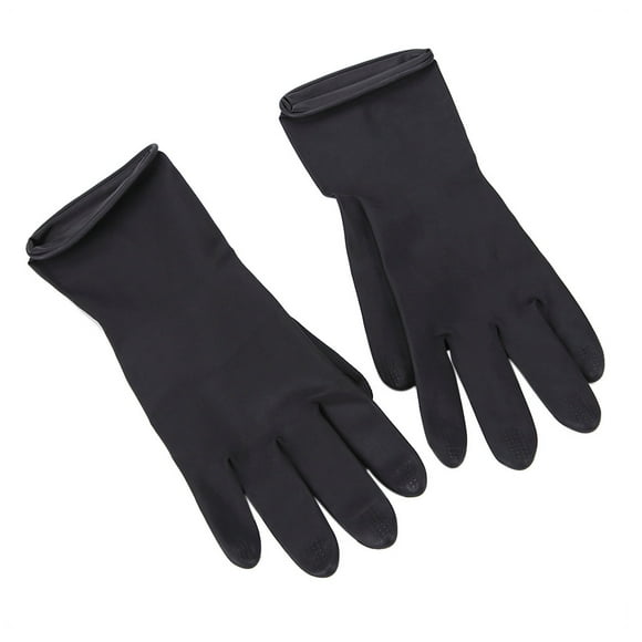 Qonioi Salon Hair Color Gloves, Thick Protective Rubber Gloves for Dyeing, Chemical Resistant Kitchen Cleaning Gloves, Reusable Dishwashing Laundry Gardening Pet Care Hand Wash Gloves