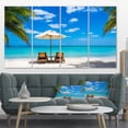 thumbnail image 1 of Design Art - Turquoise Beach with Chairs, 1 of 3