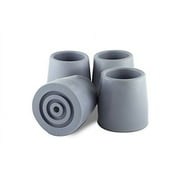 Essential Medical Supply Replacement Walker/Commode Tips, Gray, 1 1/8"