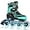 Mint, variant on Adjustable Flashing Inline Skates, All Wheels Light Up, Fun Illuminating Skates for Kids Men Adult Women and Boys