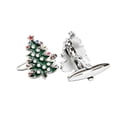 thumbnail image 4 of Gemelos hechos a mano de nieve muñeco de nieve Santa Navidad camisa tachuelas gemelos- árbol de Navidad Hugo Gemelos de Chrismas masculinos, 4 of 8