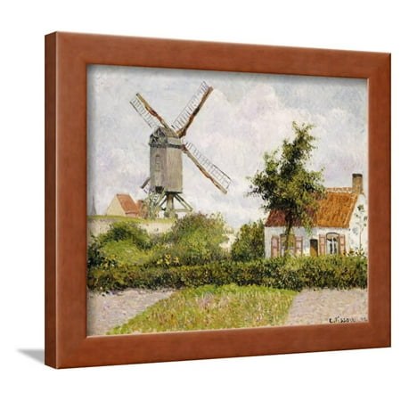  Windmill  at Knock Belgium 1894 Framed Print Wall Art  By 