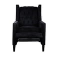 thumbnail image 2 of Recliner Chair with Button Tufted Pushback and Sleek Arms, Black- Saltoro Sherpi, 2 of 5