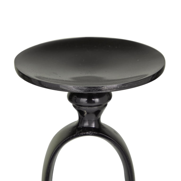 DecMode 2-Candle Black Aluminum Paper Clip Candlesticks photo 5