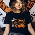 thumbnail image 3 of Nurse Graphic T-Shirt with Pumpkins and Medical Icons Design, White, Size 2XL, 3 of 6