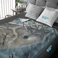 thumbnail image 5 of Dawhud Direct ""Broken Silence Wolf"" 50""x60"" Fleece Blanket, 5 of 5