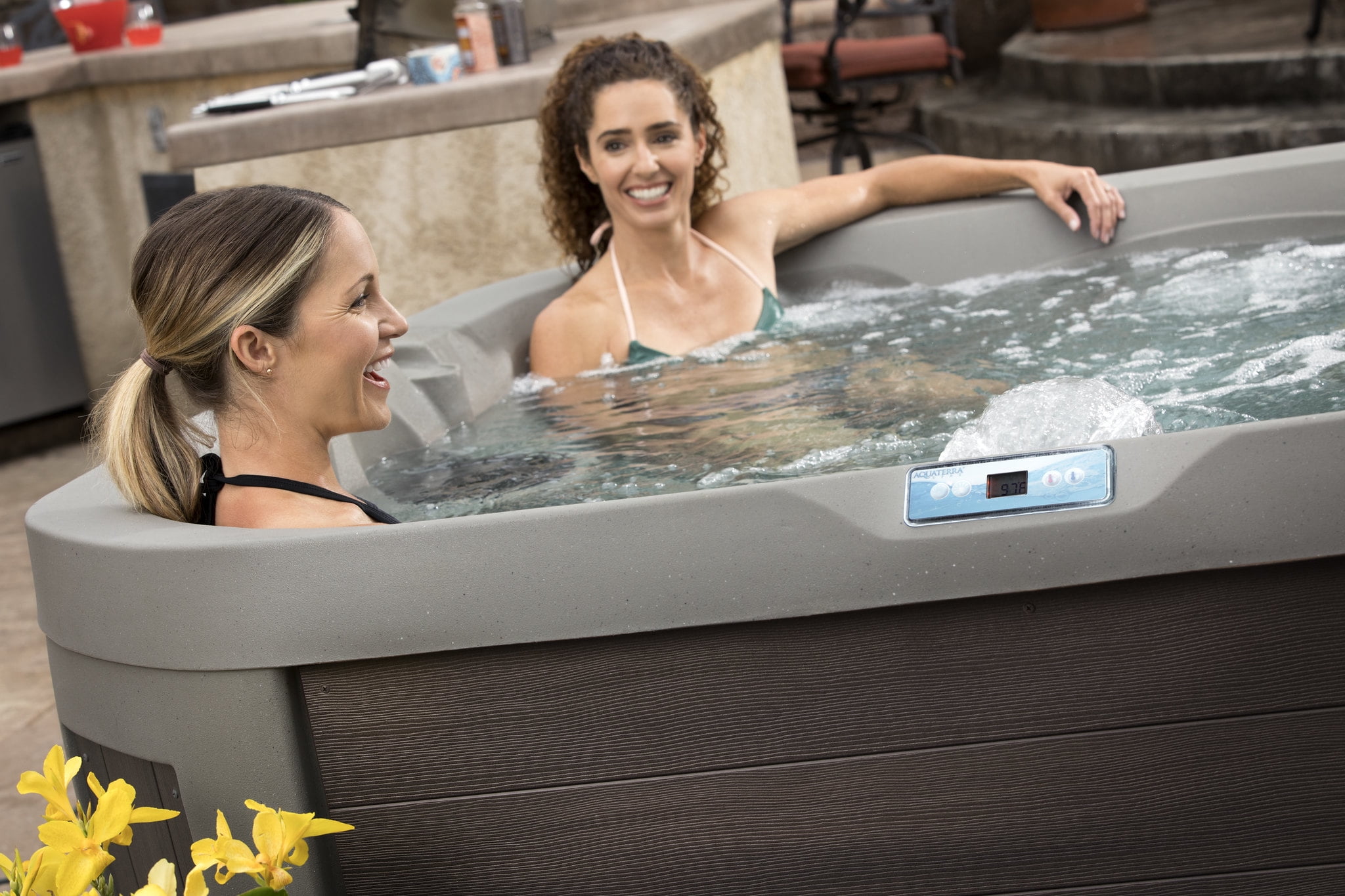 All New 2025 HydroLuxe BALI Taupe/Brown Hot Tub - 6-person, 46 Jets, 230v