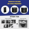 thumbnail image 4 of Portable Bathtub for Adults, Easy to Assemble Collapsible Bathtub （31.5"L x 26"）, Suitable for Travel, Camping and Outdoor Activities (Black, L), 4 of 10