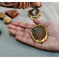 thumbnail image 3 of Wonder Care Agate knobs for Dresser Drawers, Agate Slice pulls for Cabinet Doors Cupboard Decorative Wardrobe Handles Furniture Hardware, Golden electroplated Edges (Pack of 5) Grey, 3 of 3