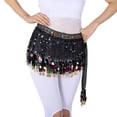 thumbnail image 1 of Bufanda de cadera para danza del vientre Sunnimix Con Lentejuelas negro, 1 of 8