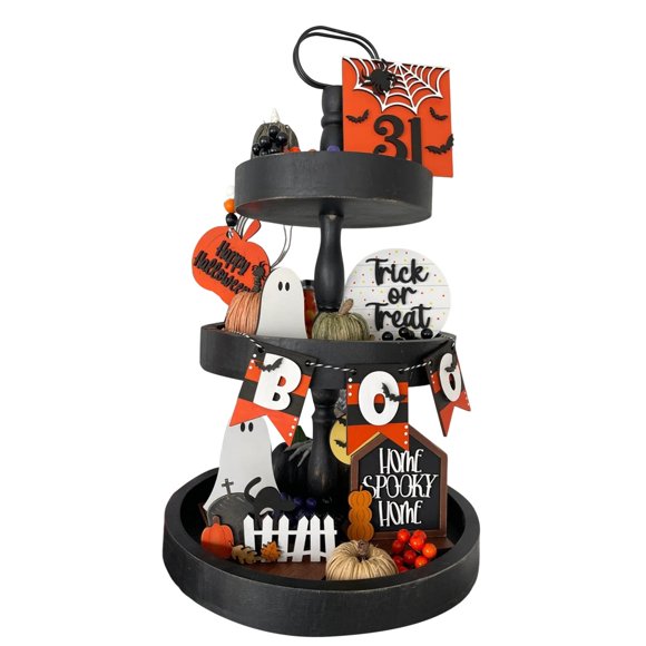 Binwennn Center Piece for Coffee Tables Tray Bundle Coffee Kitchen Decorations Theme 1 Set Of Tiered Tray Decorations Wooden Signs For Home And