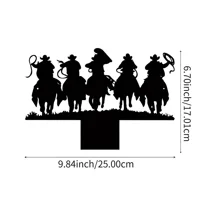 1pc, Western Cowboy Desktop Decorations, Desktop Metal Artwork, Bookends Decorations, Christmas Halloween Decorations