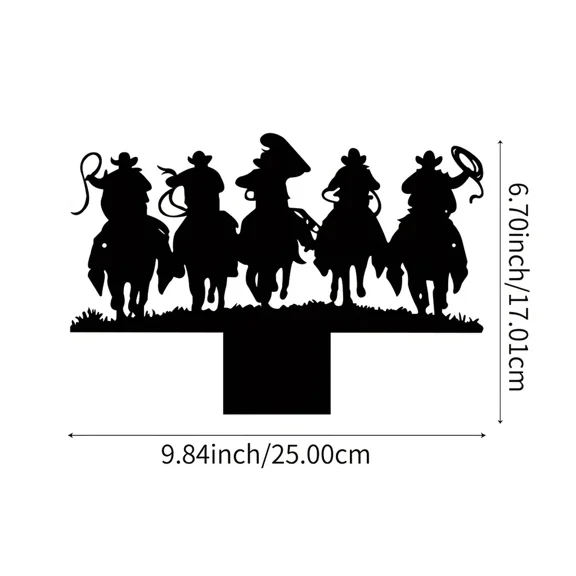 1pc, Western Cowboy Desktop Decorations, Desktop Metal Artwork, Bookends Decorations, Christmas Halloween Decorations