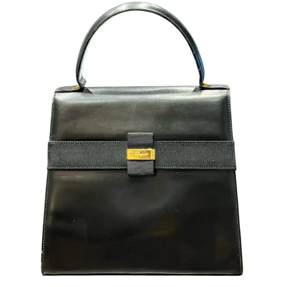 Pre-Owned Salvatore Ferragamo handbag, Vara ribbon, leather.