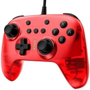 onn Wired Game Controller for Nintendo Switch 2, Switch, Switch OLED, Switch Lite, Red