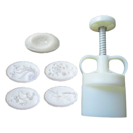 

Plastic Mooncake Mold 3D Oval Stamp Cookie Cutter Mould Hand Pressure Baking Accessories Mid-Autumn Festival Kitchen Gadgets