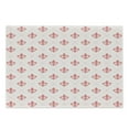 thumbnail image 1 of Coral Cutting Board, Checkered Pattern with of Fleur De Lis Royal French Lily Flower, Decorative Tempered Glass Cutting and Serving Board, Large Size, Pale Pink Coral, by Ambesonne, 1 of 1