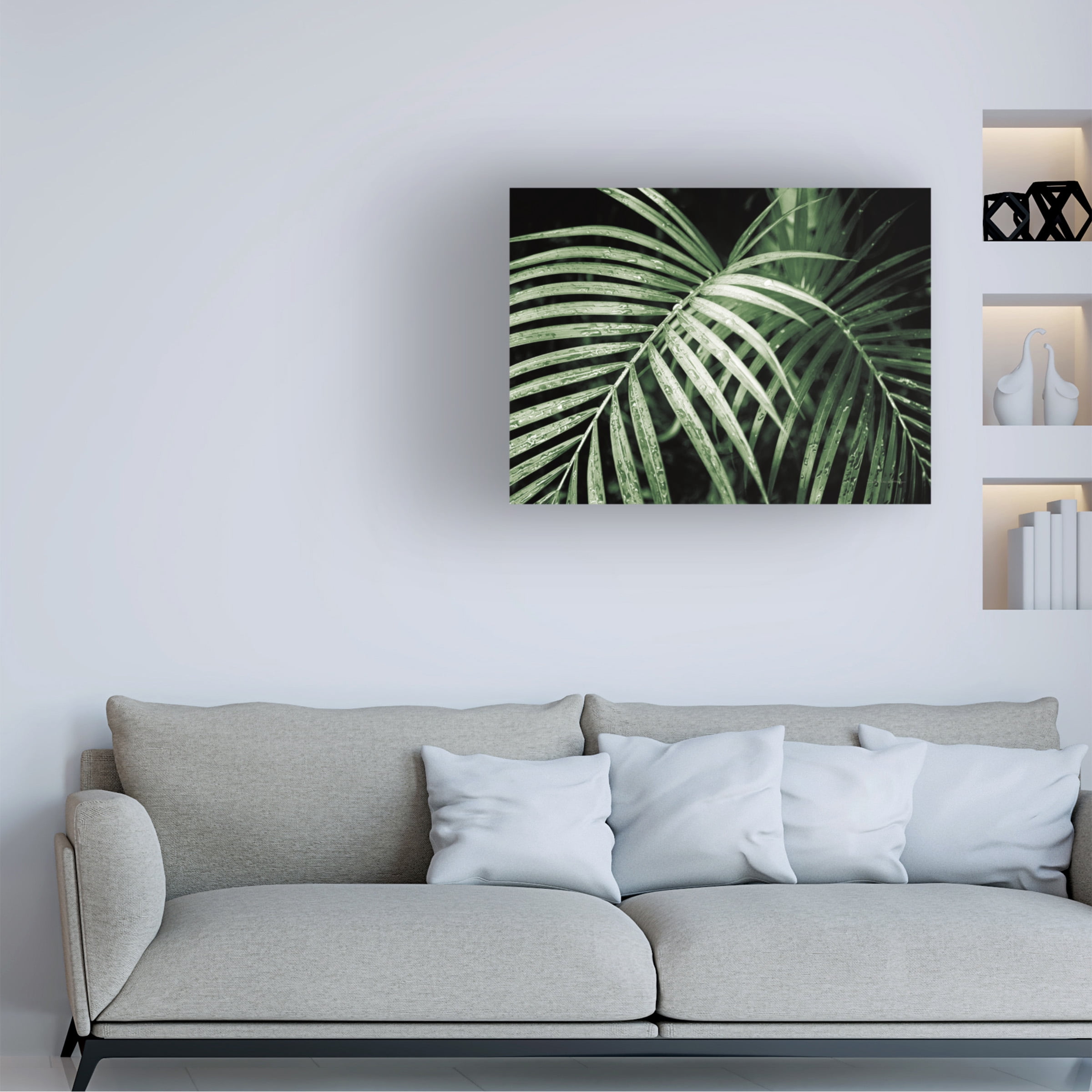 Debra Van Swearingen 'Palm Fronds Green' Canvas Art