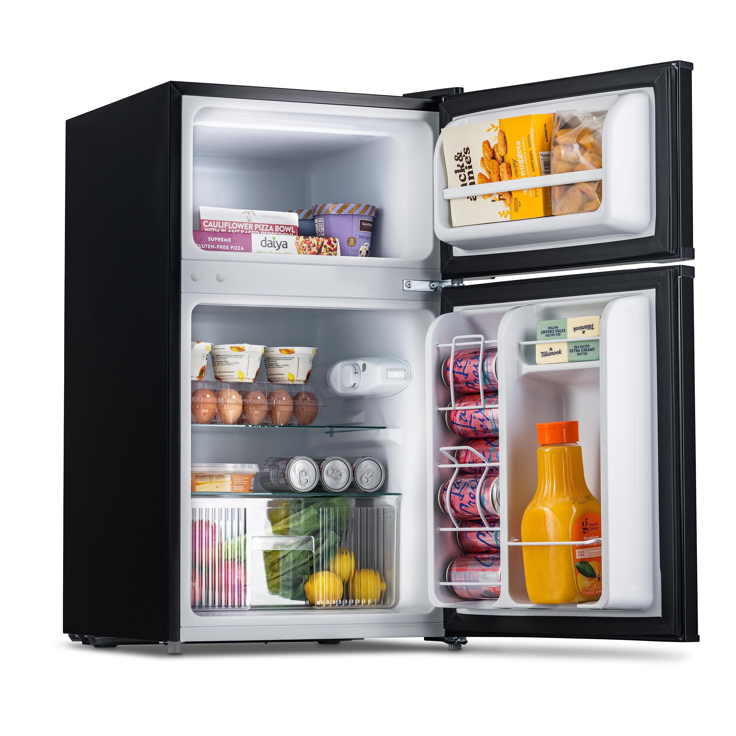 NewAir 3.3 Cu. ft. Compact Mini Refrigerator with Freezer, Can Dispenser - Gray