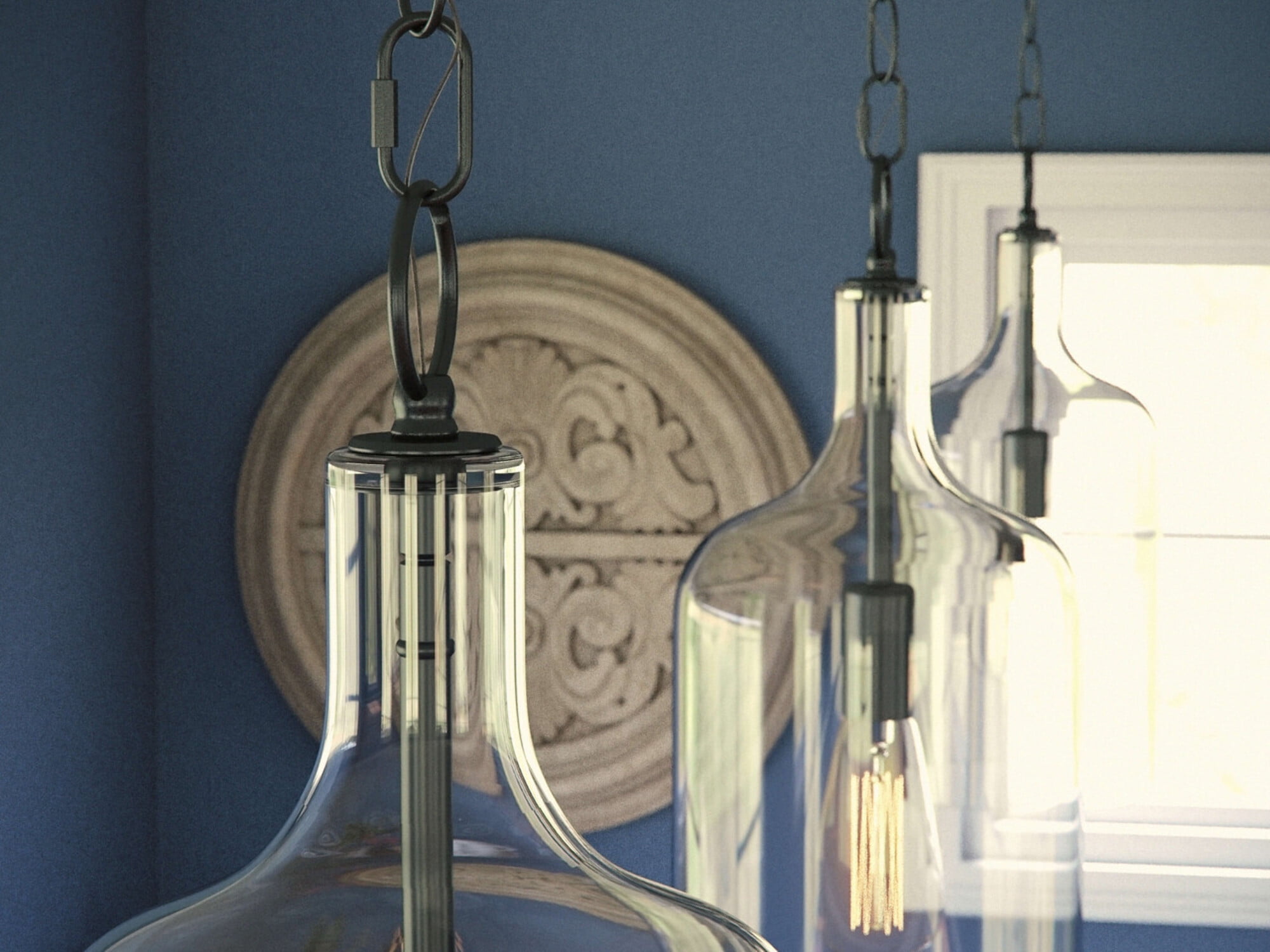 Kenroy Home Capri 6'' Pendant Light Fixture with Clear Glass Cylinder Shade for Dining Room, Kitchen Island, Bathroom, Foyer, or Entryway, Oil Rubbed Bronze