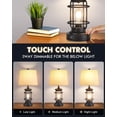 thumbnail image 2 of AKASUKI 22'' Modern Farmhouse Table Lamps Set Of 2 with USB Port(4 Bulbs Included), 2 of 11