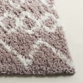 thumbnail image 3 of SAFAVIEH Berber Feride Geometric Shag Area Rug, Light Rose/Ivory, 5'1" x 7'6", 3 of 12