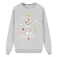 thumbnail image 4 of Fiaer Matching Family Christmas Sweatshirts Tree Letter Graphic Crew Neck Pullovers Long Sleeve Loose Fit Xmas Trendy Tops Kid 130, 4 of 4