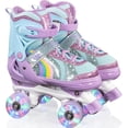 thumbnail image 1 of Patines 4 Ruedas Luz Led Ajustables Niñas Niños Estilo Quad, 1 of 8