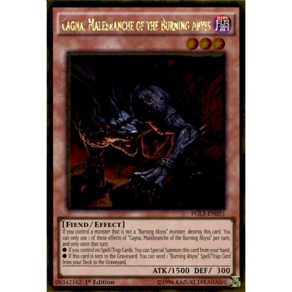 Cagna, Malebranche of the Burning Abyss PGL3-EN051 Yu-Gi-Oh