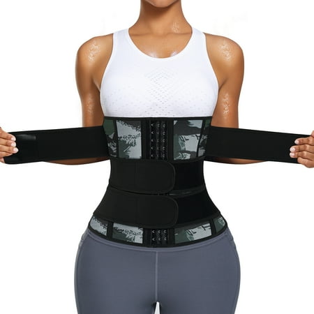 

Irisnaya Women s Sport Band Slimming Waist Trimmer Workout Belt Adjustable Fitness Weight Loss Sauna Sweat Band Corset Sauna Sweating Suit Back Support(Camouflage Medium)