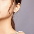 thumbnail image 2 of Sterling Silver Rainbow Heart Hoop Earrings for Women Teens Colorful Love Earrings Huggie for Valentines Day, 2 of 9