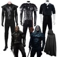 thumbnail image 2 of Disfraz de fantasía de Geralt de Rivia para hombre adulto, chaqueta de cuero, uniforme, pantalones, cinturón, para Halloween y carnaval, 2 of 5