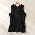 thumbnail image 3 of Mittory Womens Cotton Linen Sleeveless Tunic Tops Summer Crewneck Casual Tank Tops Split Side Vintage Loose Fit Tanks Vests, 3 of 3
