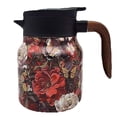 thumbnail image 1 of HLONK Tea   1000ML Vintage Floral Pattern Stainless Steel Insulated Teapot  Built-In Infuser  Wooden Handle, 1 of 7