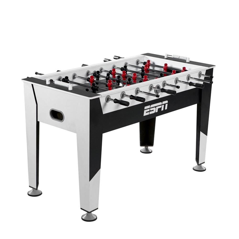 ESPN 54" Foosball Table, Includes 2 soccer balls, White/Black Walmart