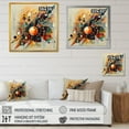 thumbnail image 4 of DESIGN ART Designart "Orange Retro Vibe Background I" Modern Geometric Canvas Print 30 in. wide x 30 in. high, 4 of 5