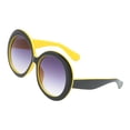 thumbnail image 1 of Gafas de sol retro Sunnimix para mujer Lente gris degradado Marco negro amarillo, 1 of 8