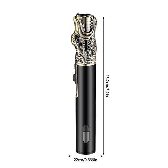 openpig Torch Lighters Refillable Butane Lighter, Windproof Adjustable Jet Flame Long Lighters for Candle, Grill, BBQ, Camping, Fireworks (Butane NOT Included) Bronze