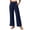 Pants-Navy, variant on Womens Wide Leg Pants Dressy New Wide Leg Beach Pants for Women Summer Cooling Pleated Pants with Pockets High Waist Drawstring Slit Hem Casual Trousers