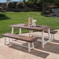 thumbnail image 6 of 3 - Piece Brown Sandblast Finish Outdoor Furniture Patio Dining Set, 6 of 7