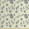 thumbnail image 1 of Tropical Fabric by the Yard, Vintage Art Illustration of Exotic Forest Elements with Polka Dots, Decorative Upholstery Fabric for Sofas and Home Accents, Pale Taupe and Eggshell by Ambesonne, 1 of 4