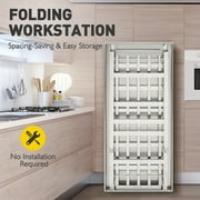 Yeshouse MilleLoom 60 x 24 Inch Stainless Steel Prep Table, Commercial Worktables & Workstations with Adjustable Undershelf, Heavy Duty Folding Kitchen Island for Restaurant Kitchen Laundry